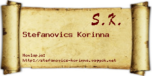 Stefanovics Korinna névjegykártya